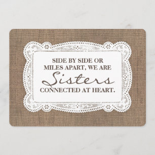 Rustic Cute Bridesmaid/Maid of honor Frieri Inbjudningar