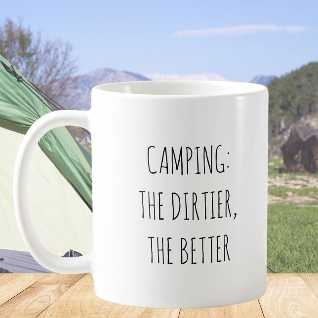 Rustic Cute Camping Meme Funny Humor-citat Kaffemugg (In situ)