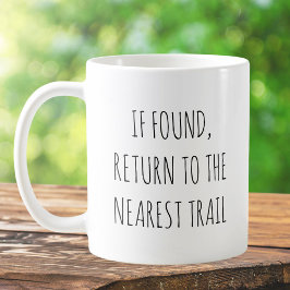 Rustic Cute Hiking Trail Pun Jokes Funny Quote Kaffemugg