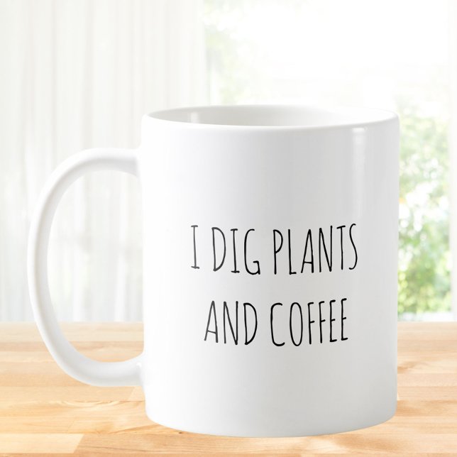 Rustic Cute Plant Caffeine Pun Jokes Funny Quote Kaffemugg (In situ)