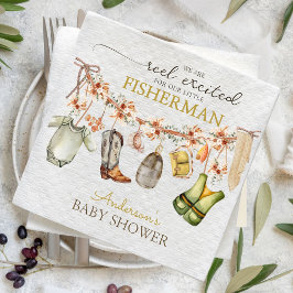 Rustic Cute Reel FISHING BABY SHOWER Pappersservett