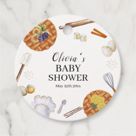 Rustic Cutie Baking Paj Baby Shower Gåvor Etiketter