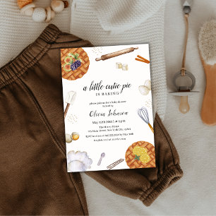 Rustic Cutie Baking Paj Baby Shower Inbjudningar