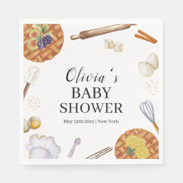 Rustic Cutie Baking Paj Baby Shower Pappersservett