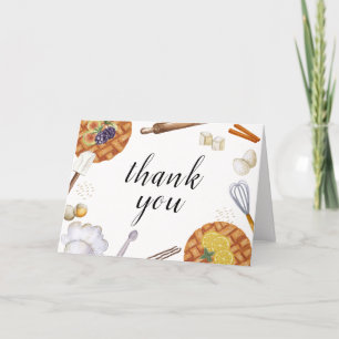 Rustic Cutie Baking Paj Baby Shower Tack Kort