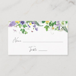 Rustic Daffodils och Wildblommor Flat Place Card Placeringskort