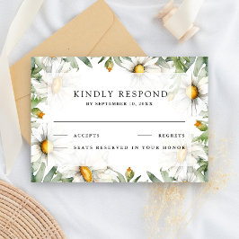 Rustic Daisies Floral Wedding OSA Kort