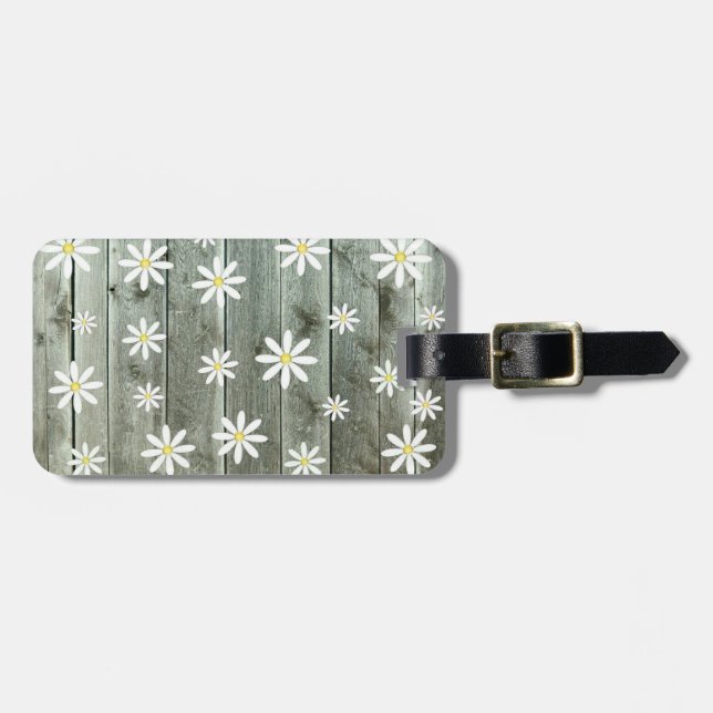 Rustic Daisy Barn board Bagagebricka (Horisontell Framsida)