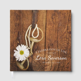 Rustic Daisy Horse Bit Firande of Life Gästböcker