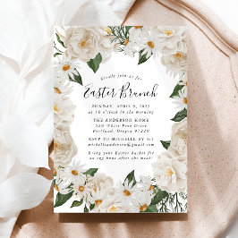 Rustic Daisy Påsk Brunch Inbjudningar