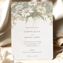 Rustic Daisys bröllopsinbjudan Inbjudningar