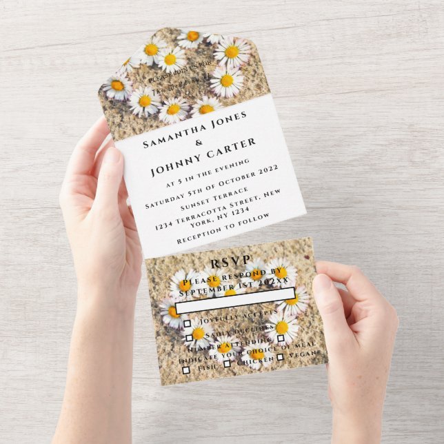 Rustic Daisys Daisy Flowers boho (Tearaway)