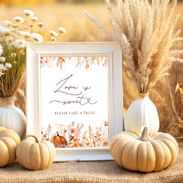 Rustic Dall Pumpkin Kärlek är Sweet Ta ett läkemed Poster