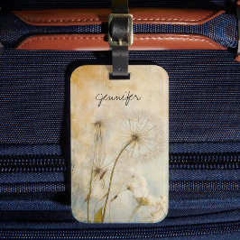 Rustic Dandelions Bagagebricka
