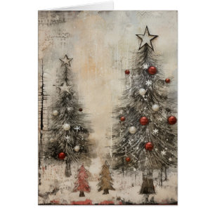 Rustic Decorated Julgranar OBS Kort