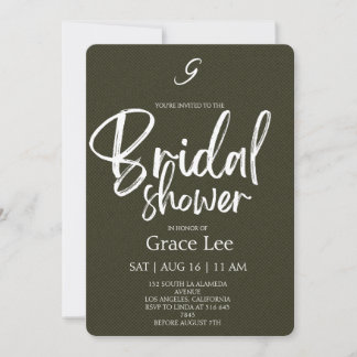 Rustic Denim Bridal Shower Invitation Inbjudningar