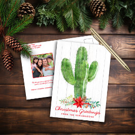 Rustic Desert Cactus Helgdag Photo Helg Vykort