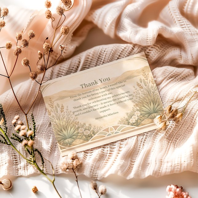 Rustic Desert Meadow Birthday Tack Kort (Skapare uppladdad)