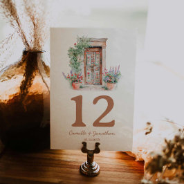Rustic Destination Wedding Bordsnummer