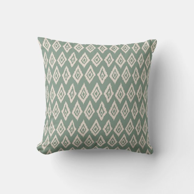 Rustic Diamond Ikat Mönster Kudde (Framsida)