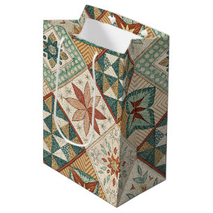 Rustic Diamond Patchwork Mönster - Geometric