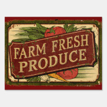 Rustic Distress Farm Products Sign