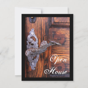 Rustic Dörr Open House-inbjudan Inbjudningar