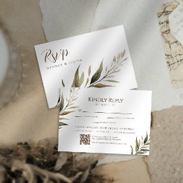 Rustic Dread Blommigt Pampas Bröllop OSA Kort