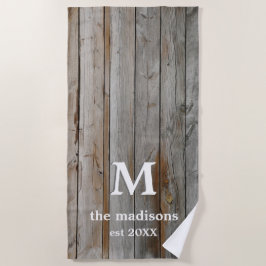 Rustic Driftwood Beach Towel