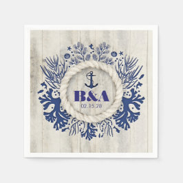 Rustic Driftwood Beach Wedding Pappersservett