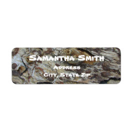 Rustic Driftwood Grain Mönster Photo Woodgrain Returadress Etikett