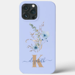 rustic dusty Blue watercolor flower bouquet