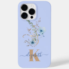 rustic dusty Blue watercolor flower bouquet