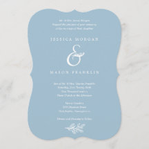 Rustic Dusty Blue Wedding bjudande
