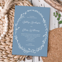 Rustic Dusty Blue Wildblomme Wandeene Bröllop