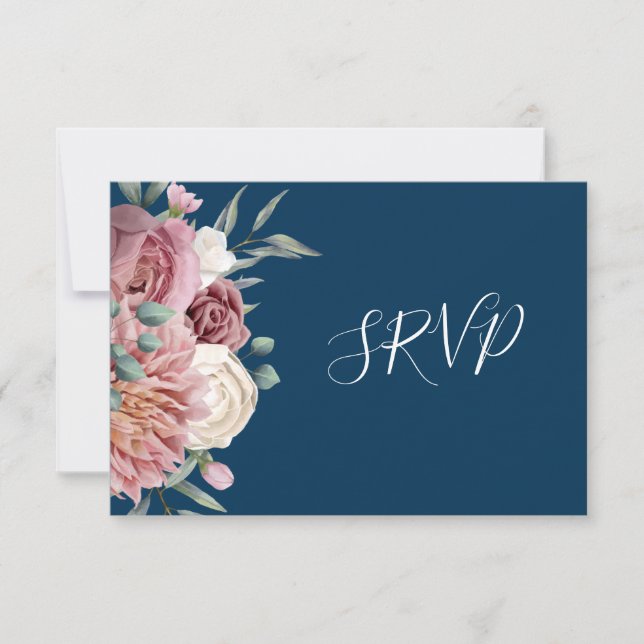 Rustic Dusty Ro Watercolor Flower Bouquet OSA (Framsida)
