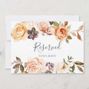 Rustic Earth Blommigts Reserved Sign