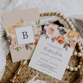 Rustic Earth Blommigts Spanska Nuestra Boda Inbjudningar