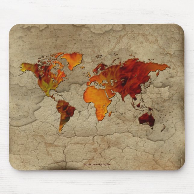 Rustic Earth Karta i World Arty Struktur Musmatta (Framsidan)