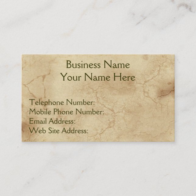 RUSTIC EARTH (Light) Business & Profile Card Visitkort (Framsida)