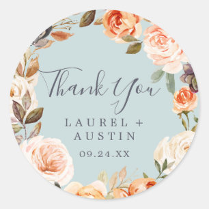 Rustic Earth Mint Tack Wedding Favor Sticker Runt Klistermärke