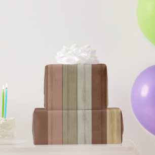 Rustic Earth Tone Wood Presentpapper