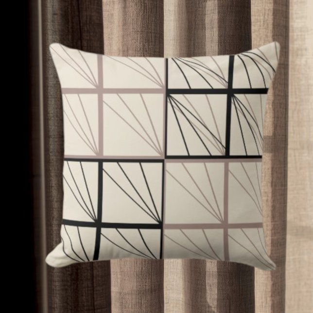 Rustic Earth Tones Geometric Dekorativ kudde (Skapare uppladdad)