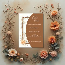Rustic Earthy Blommigt Harmony möhippa Inbjudningar