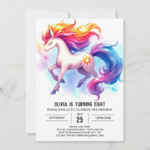 Rustic Editable Horse Birthday Inbjudningar