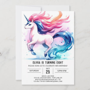 Rustic Editable Horse Birthday Inbjudningar