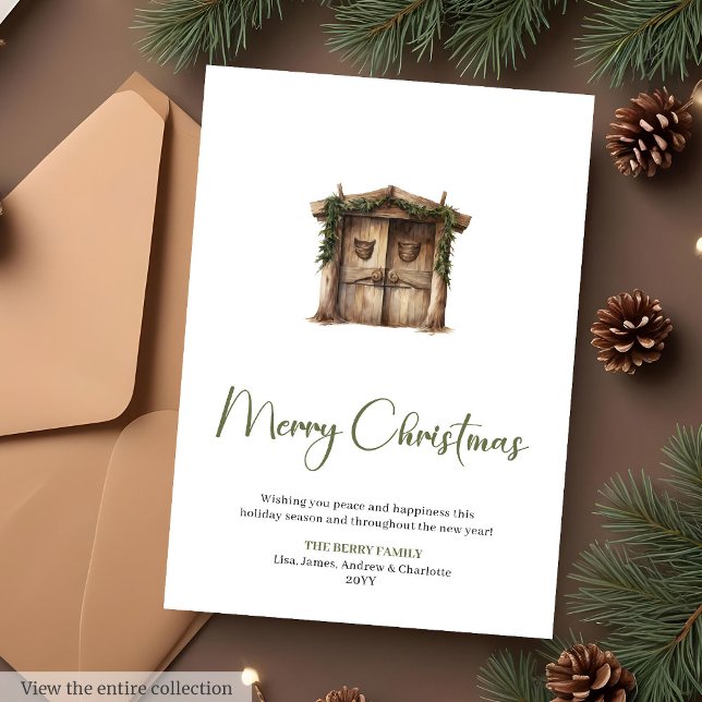 Rustic Editable Warmish Holiday Christmas Greeting Julkort (Rustic Editable Warmish Holiday Christmas Greeting Card

)