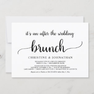 Rustic efter Bröllop Elopement Brunch Inbjudningar