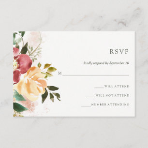 Rustic Elegance Blommigt Bröllop-svar OSA Kort