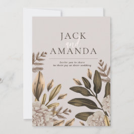 Rustic Elegance Blommigt Classic Wedding-inbjudnin Inbjudningar